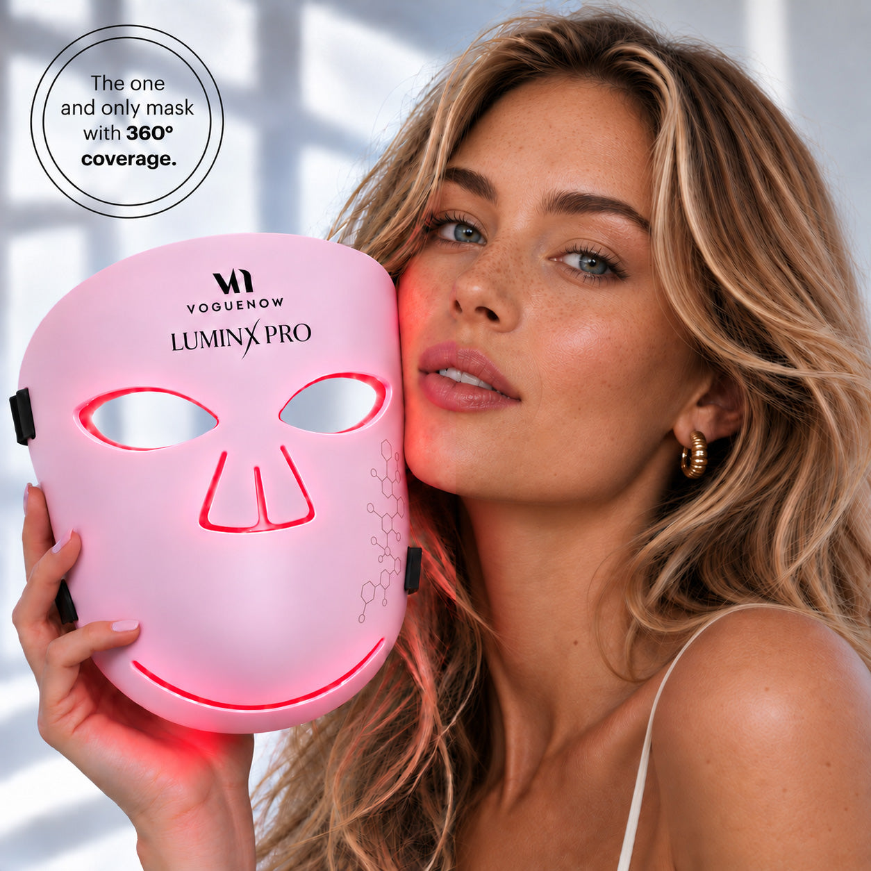 LED Face Mask Light Therapy | Red & Infrared Light – VOGUENOW