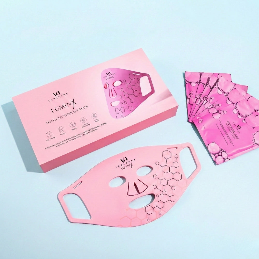 LuminX LED Face Mask Light Therapy Spa Kit