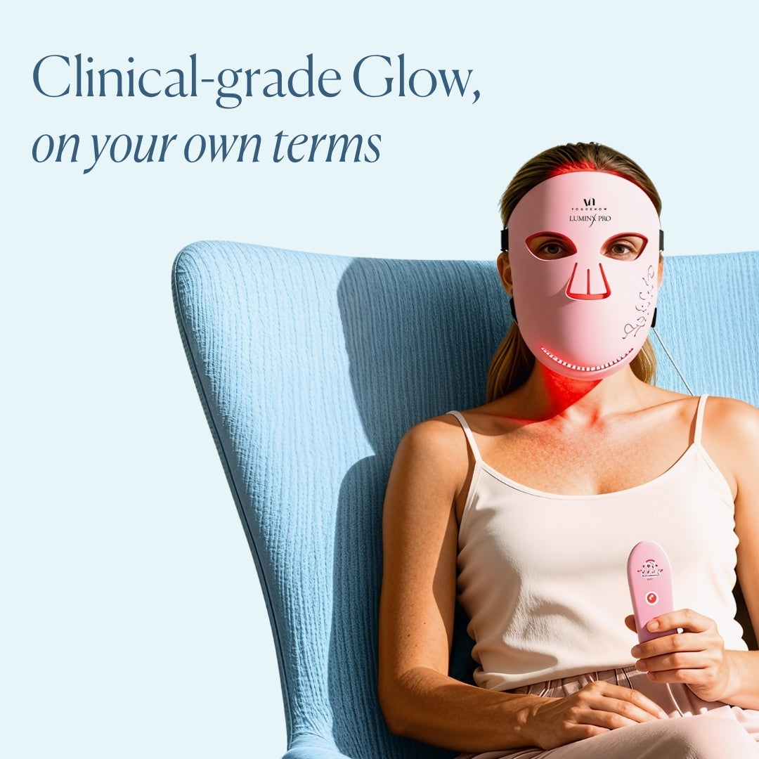 LuminX Pro LED Face Mask Light Therapy Spa Kit