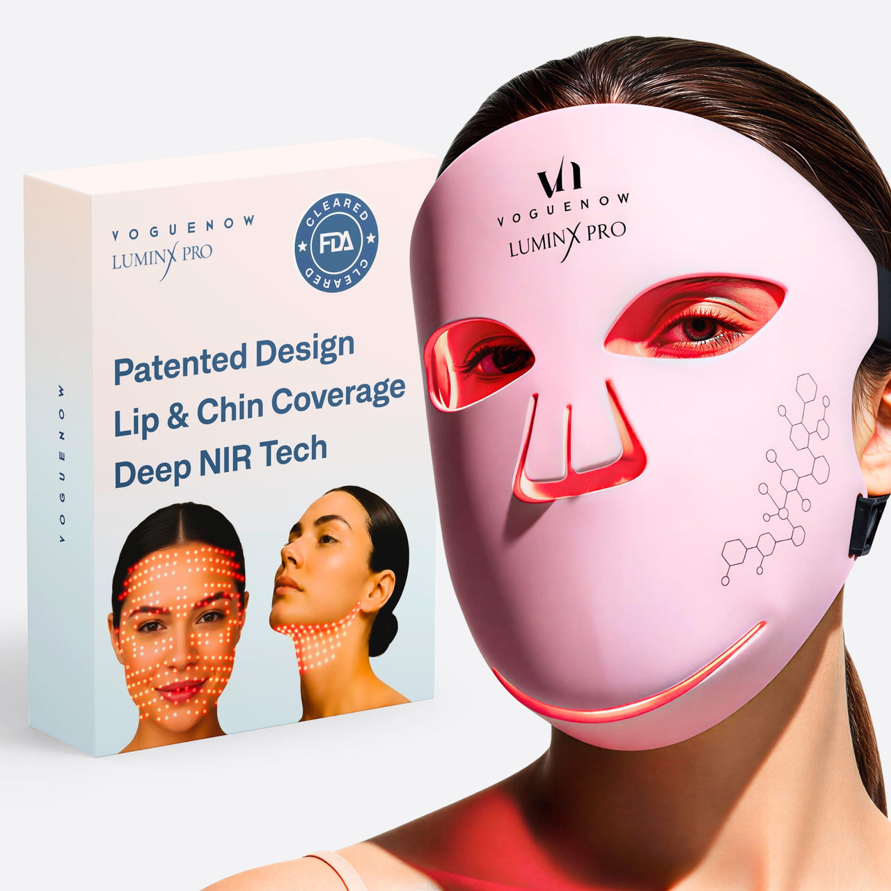 LuminX Pro LED Face Mask Light Therapy Spa Kit