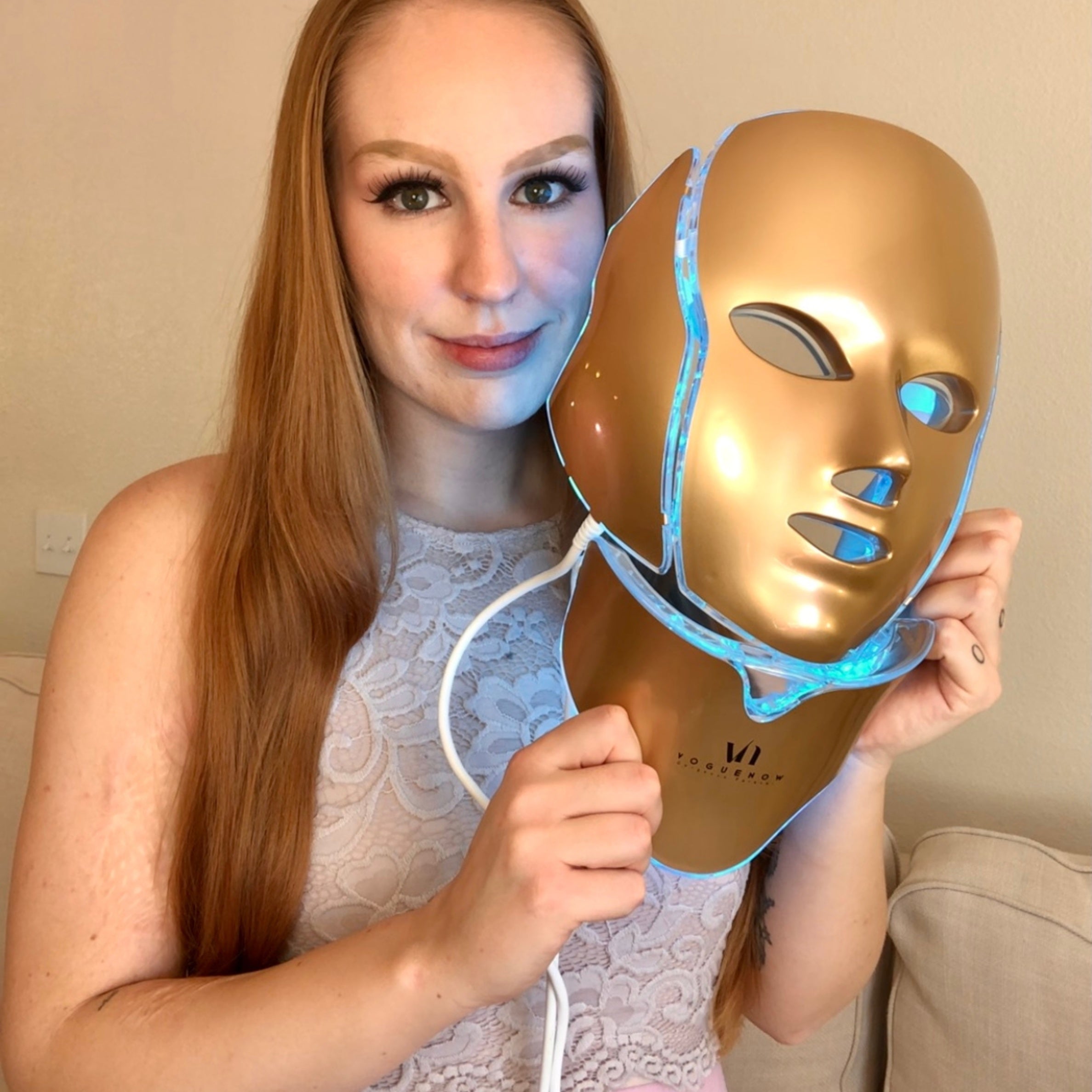 LED Face Mask Light Therapy | Red Light Therapy Mask [3 Free